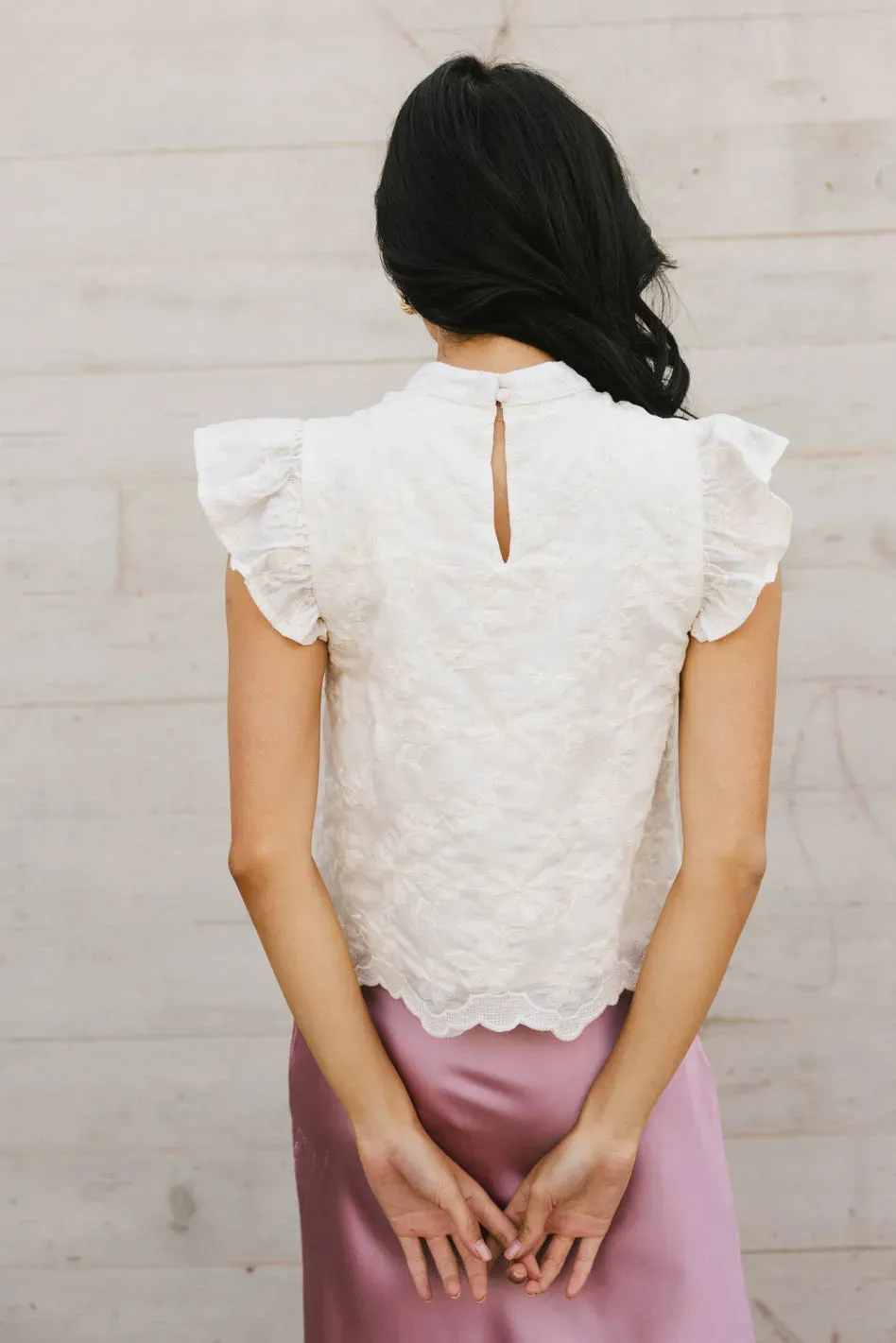Fia Embroidered Blouse in Cream - FINAL SALE sold by bohme product image thumbnail 5