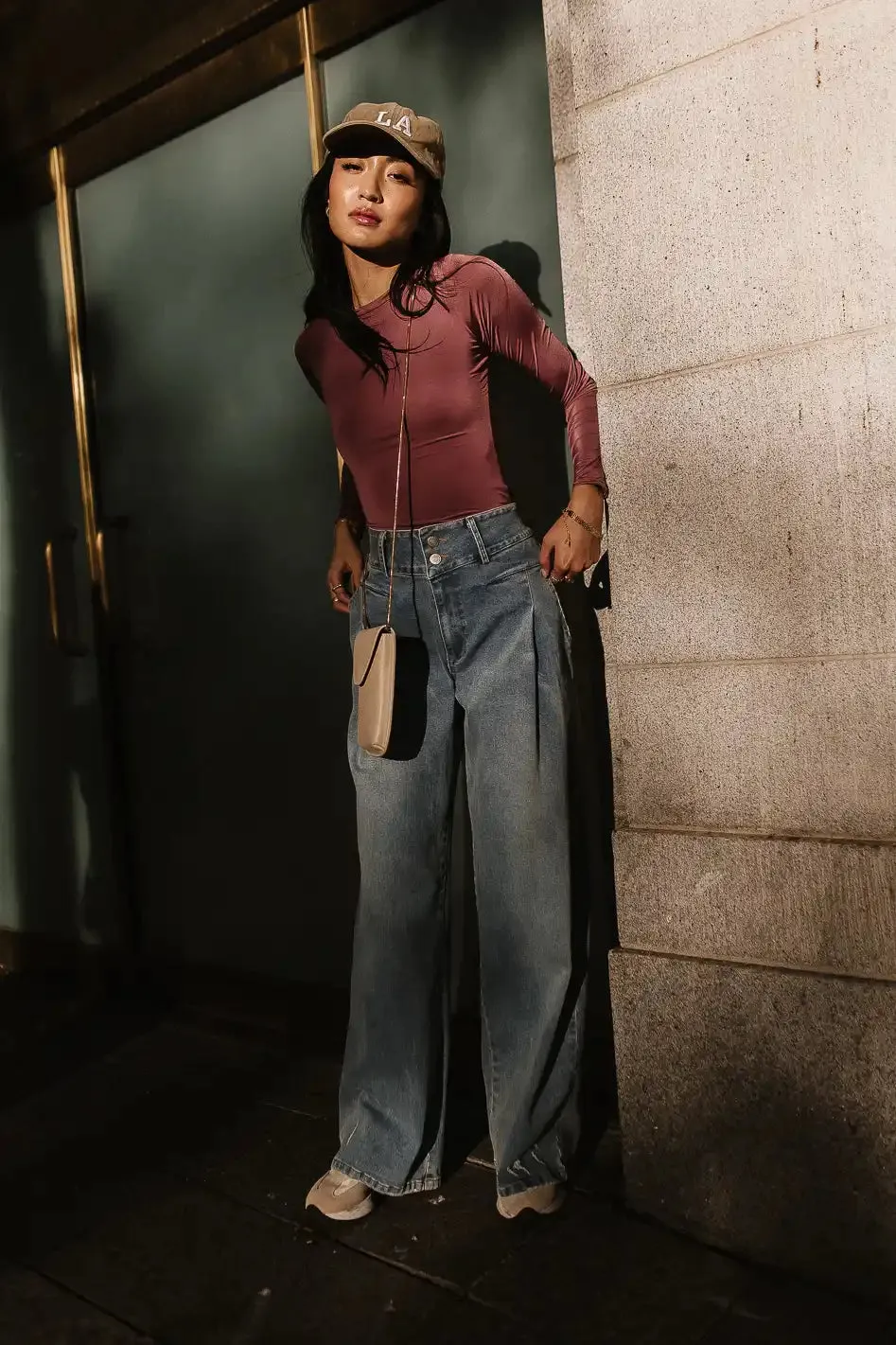 Kali Long Sleeve Bodysuit in Mauve - FINAL SALE sold by bohme product image thumbnail 3