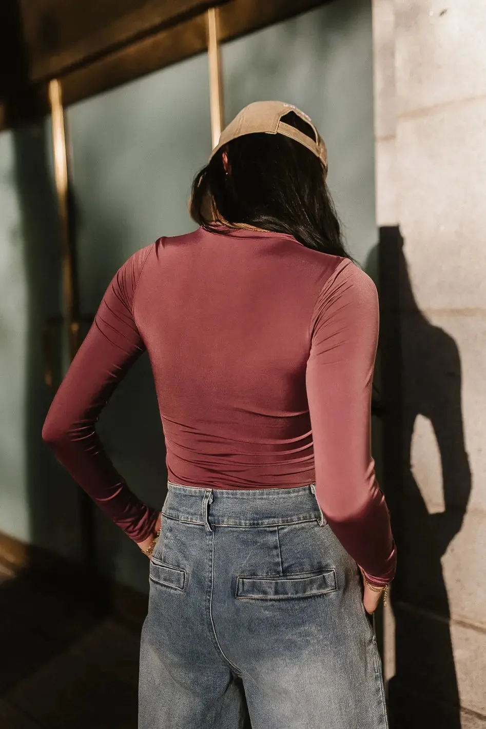 Kali Long Sleeve Bodysuit in Mauve - FINAL SALE sold by bohme product image thumbnail 2