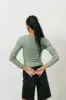 Audrey Ribbed Top in Green - FINAL SALE sold by bohme
