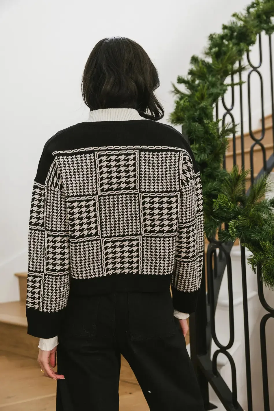 Piper Houndstooth Cardigan - FINAL SALE sold by bohme product image thumbnail 4