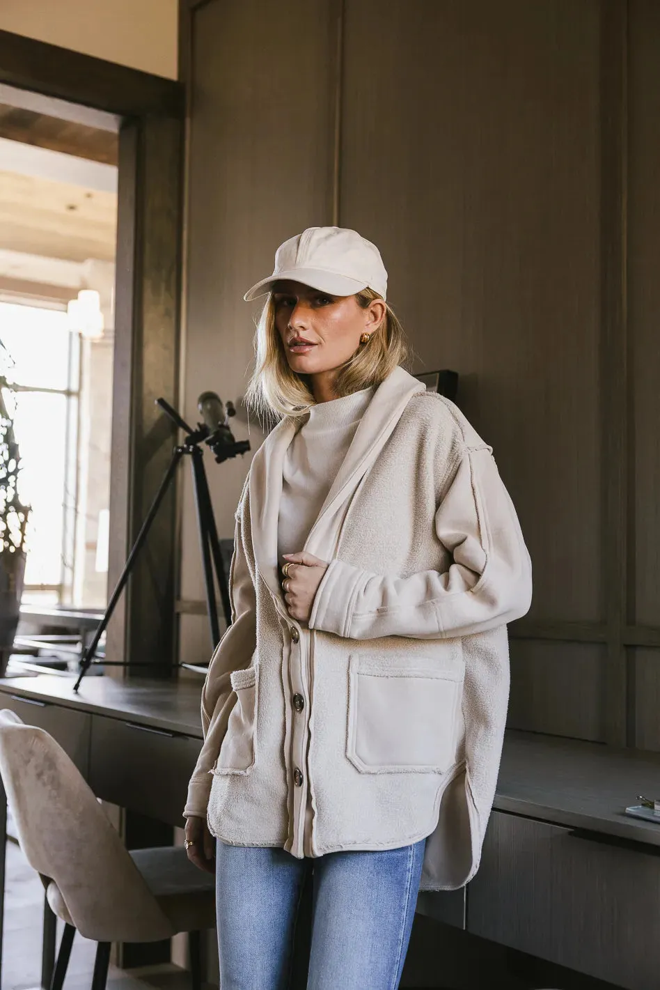 Sophie Cozy Jacket in Natural sold by bohme product image thumbnail 3