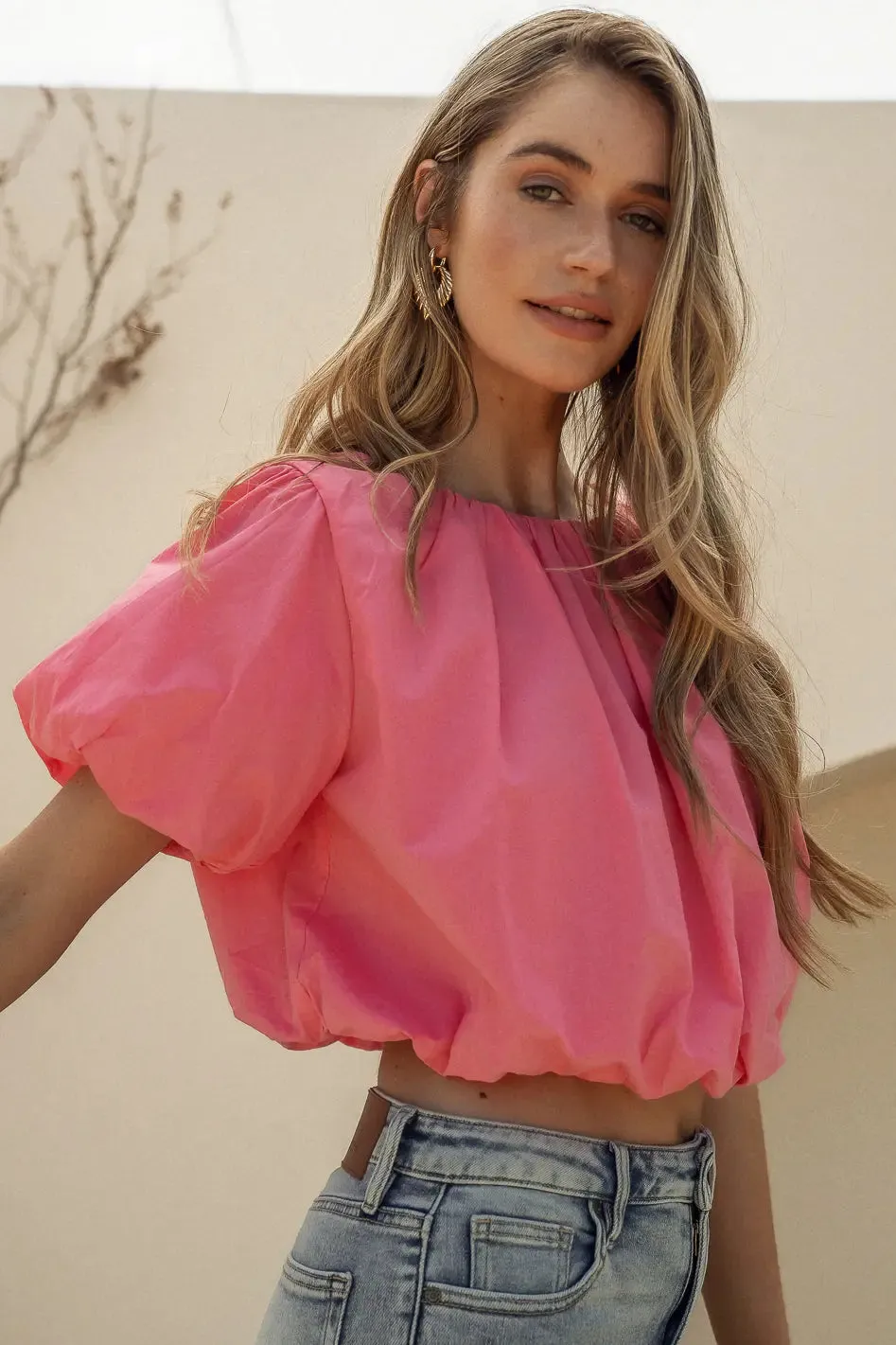 Tori Crop Top in Pink - FINAL SALE sold by bohme product image thumbnail 3