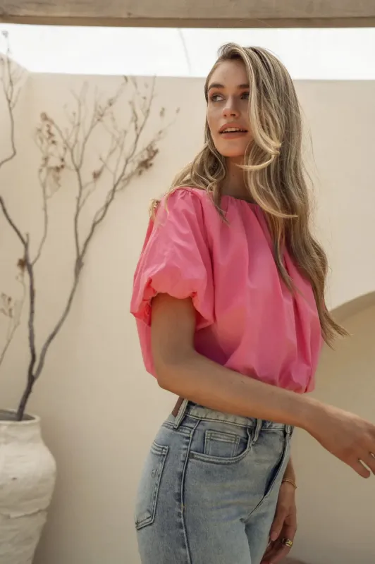 Tori Crop Top in Pink - FINAL SALE sold by bohme