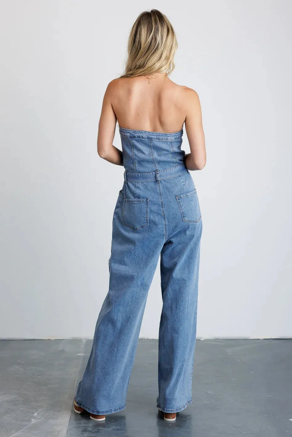 Wide Leg Denim Jumpsuit - FINAL SALE sold by bohme product image thumbnail 2