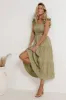 Maxton Midi Dress in Olive sold by bohme
