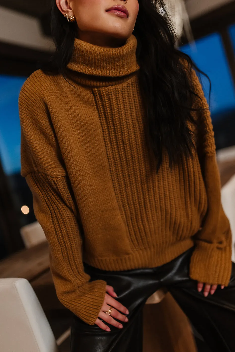 Catherine Turtleneck Sweater in Brown - FINAL SALE sold by bohme product image thumbnail 2