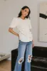 Frankie Ruched Top in Natural - FINAL SALE sold by bohme