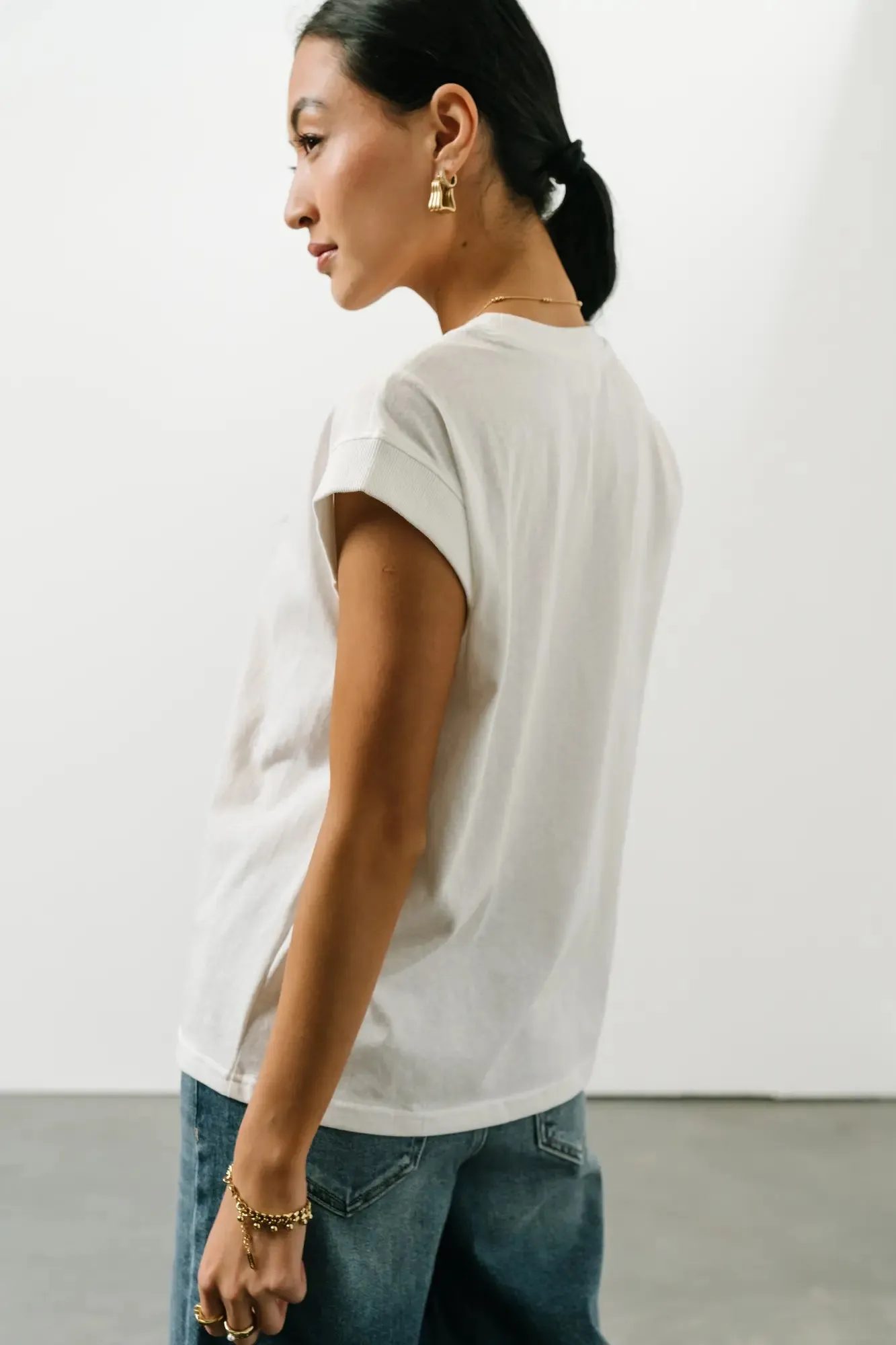 Arlo Top in White sold by bohme product image thumbnail 2