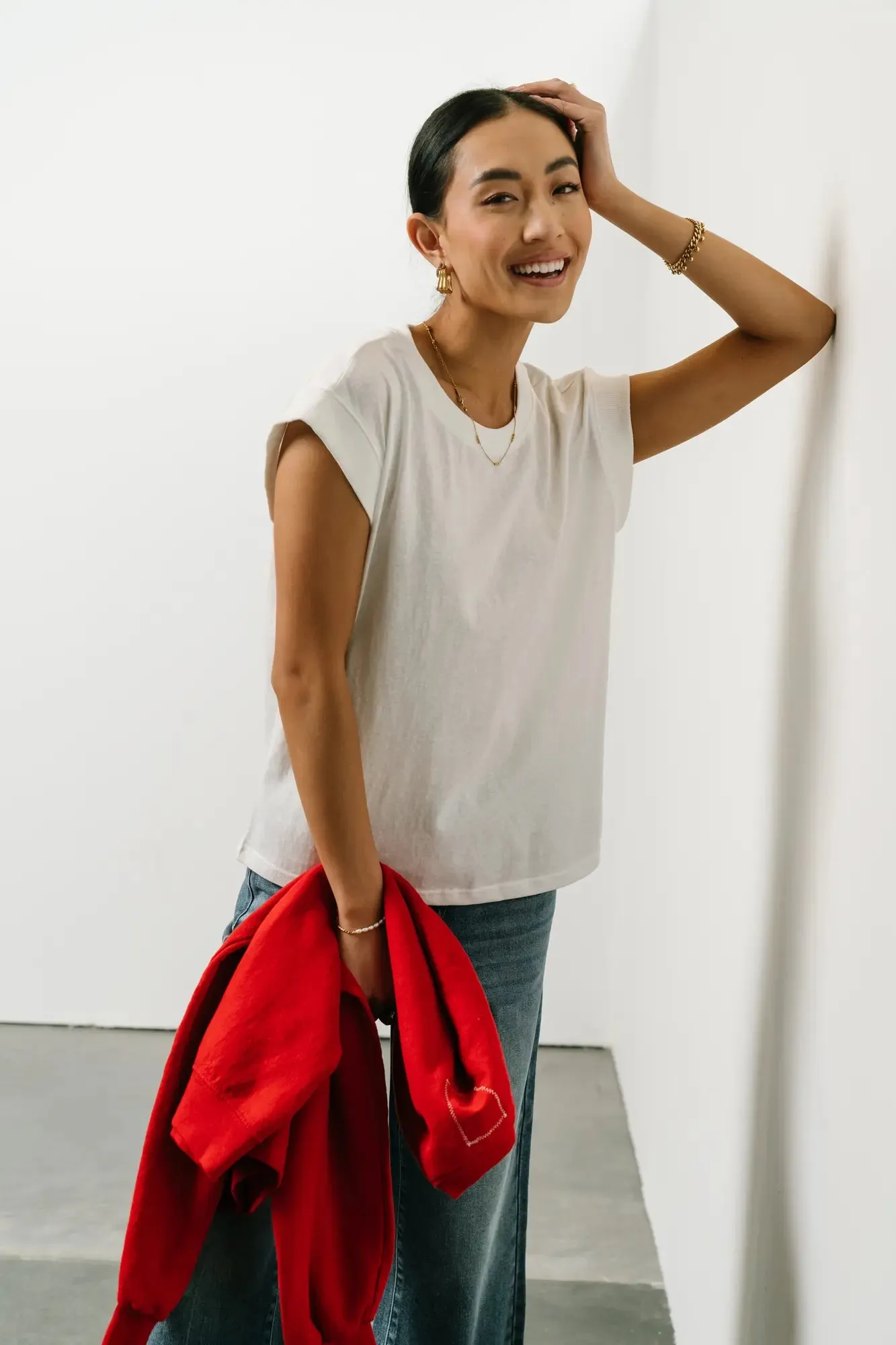 Arlo Top in White sold by bohme