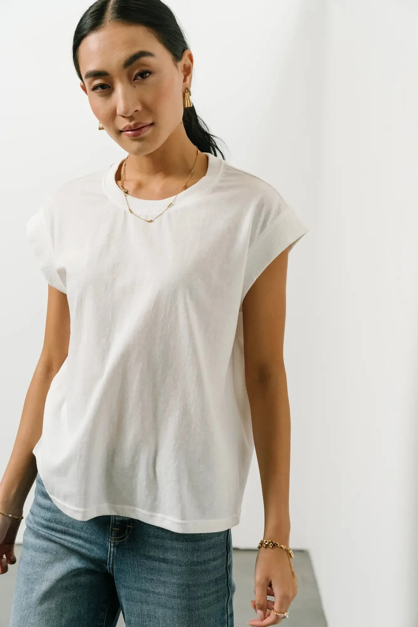 Arlo Top in White sold by bohme product image thumbnail 5