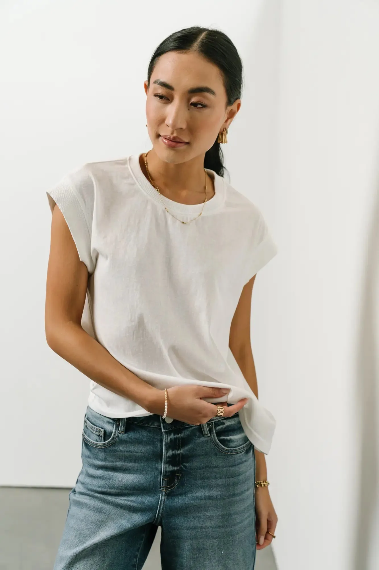 Arlo Top in White sold by bohme product image thumbnail 4