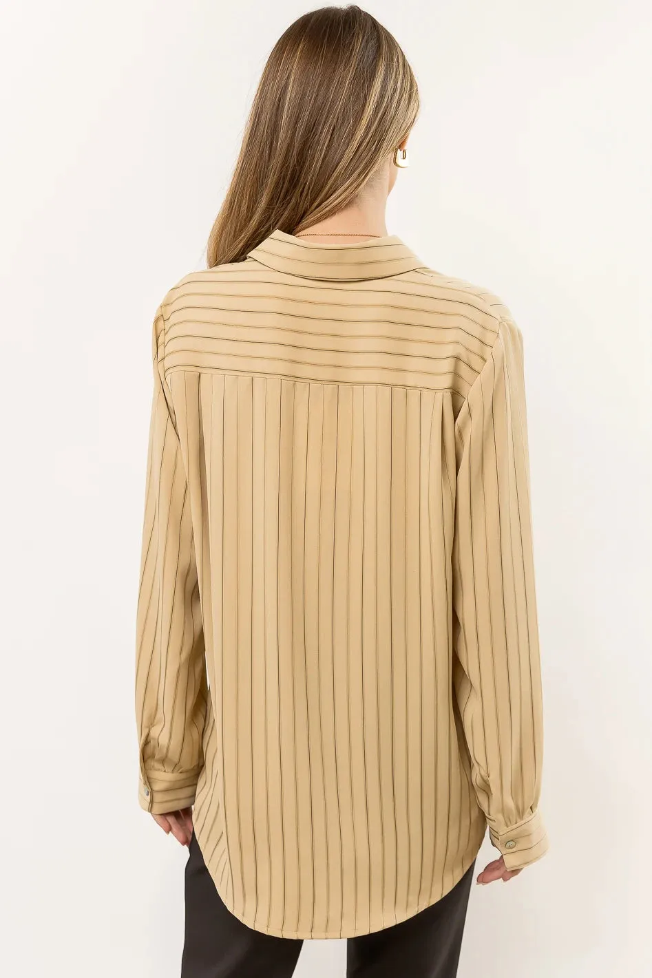 Loren Button Up in Olive - FINAL SALE sold by bohme product image thumbnail 4