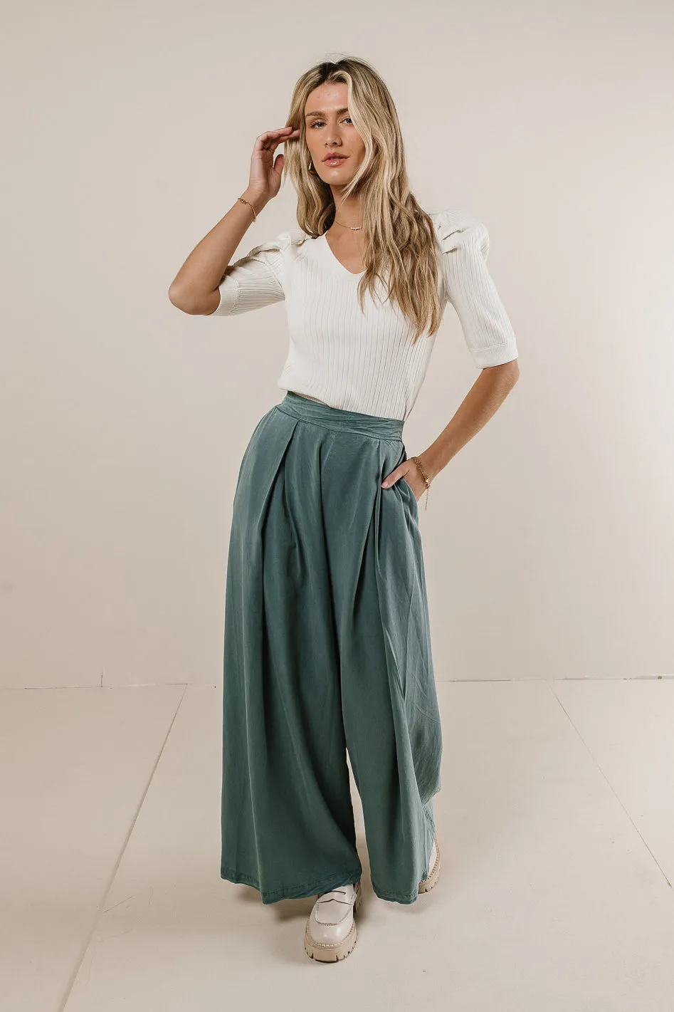 Brea Ribbed Top in Cream - FINAL SALE sold by bohme product image thumbnail 2