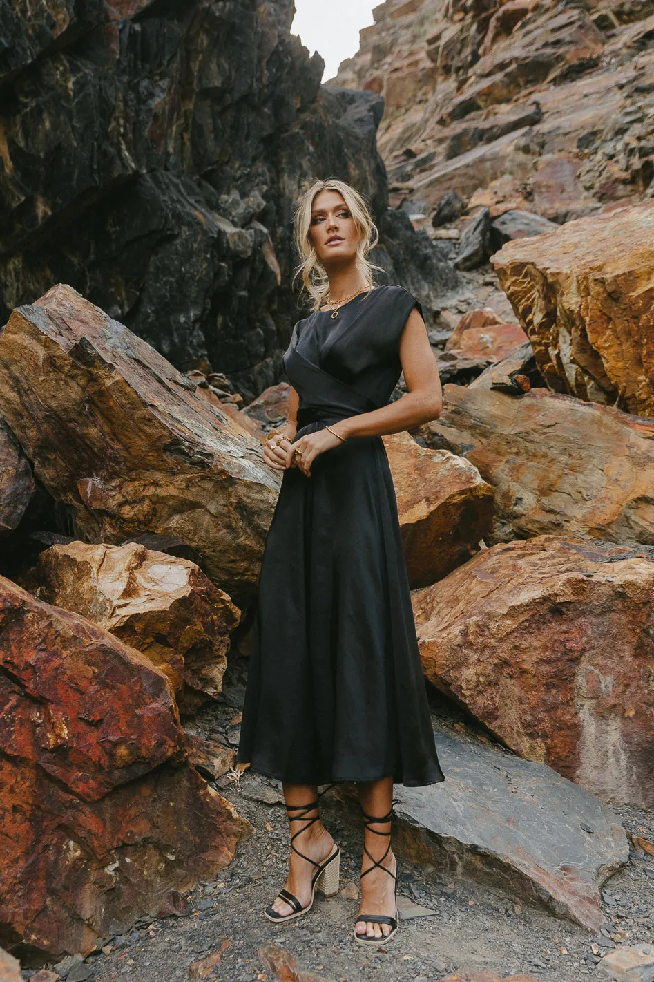 Rosalind Midi Dress in Black - FINAL SALE sold by bohme product image thumbnail 4