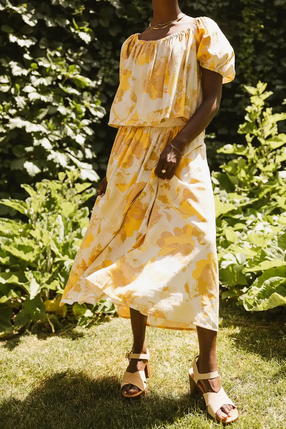 Saffron Floral Midi Skirt - FINAL SALE sold by bohme product image thumbnail 3