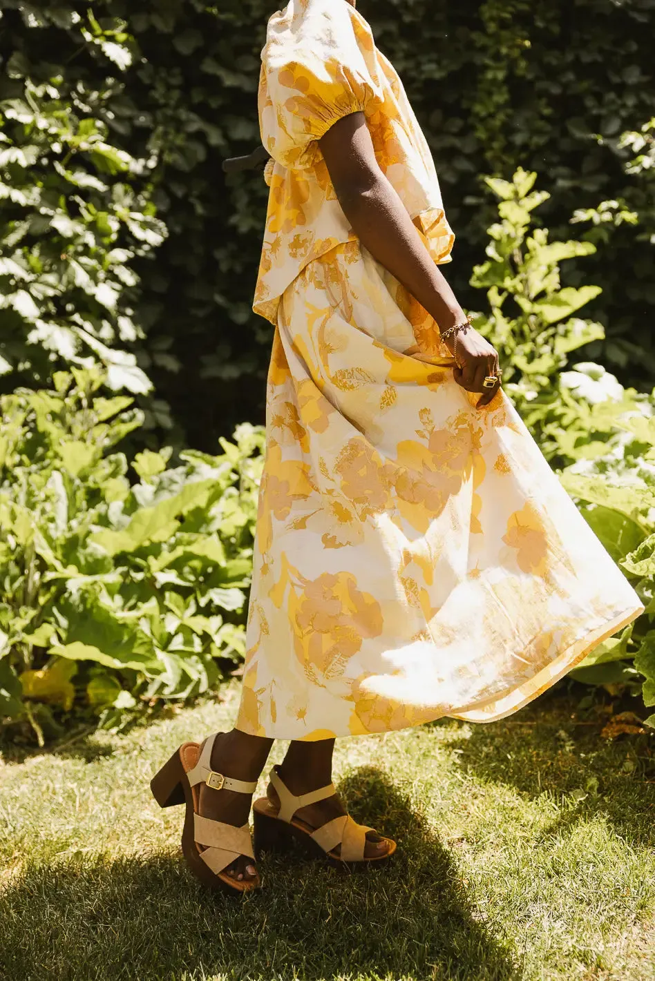 Saffron Floral Midi Skirt - FINAL SALE sold by bohme product image thumbnail 4