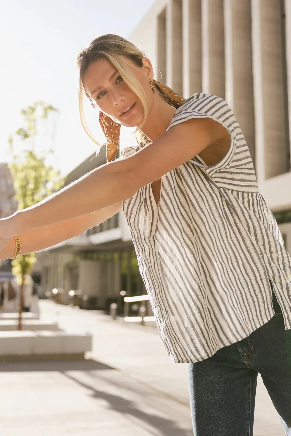 Indira Striped Top - FINAL SALE sold by bohme