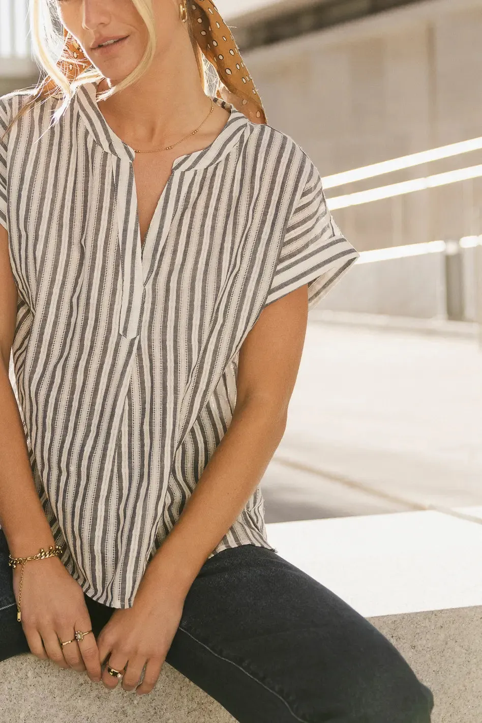 Indira Striped Top - FINAL SALE sold by bohme product image thumbnail 2