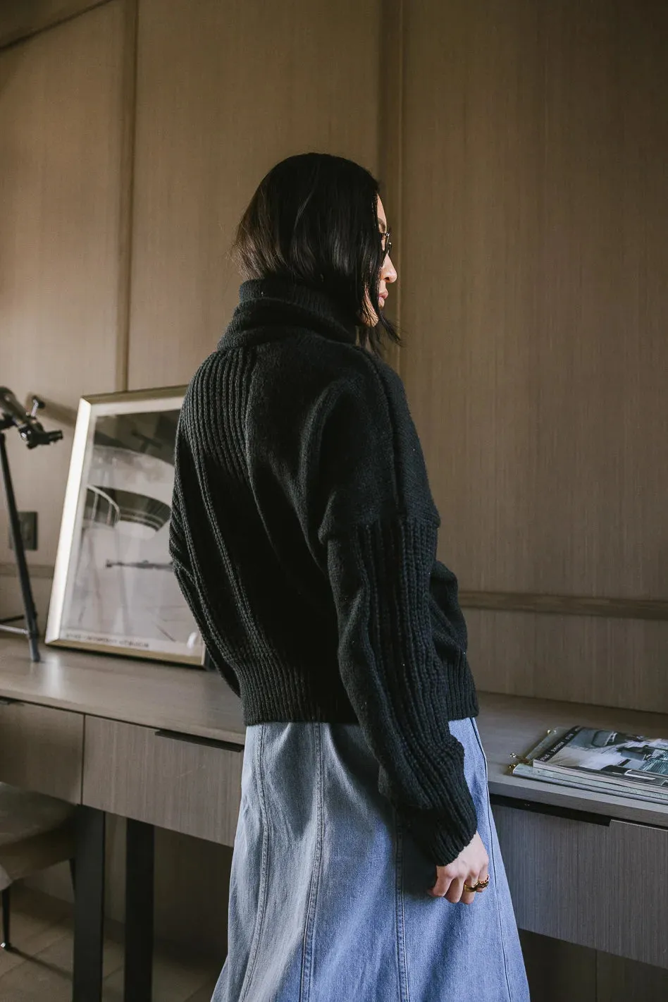 Catherine Turtleneck Sweater in Black - FINAL SALE sold by bohme product image thumbnail 3