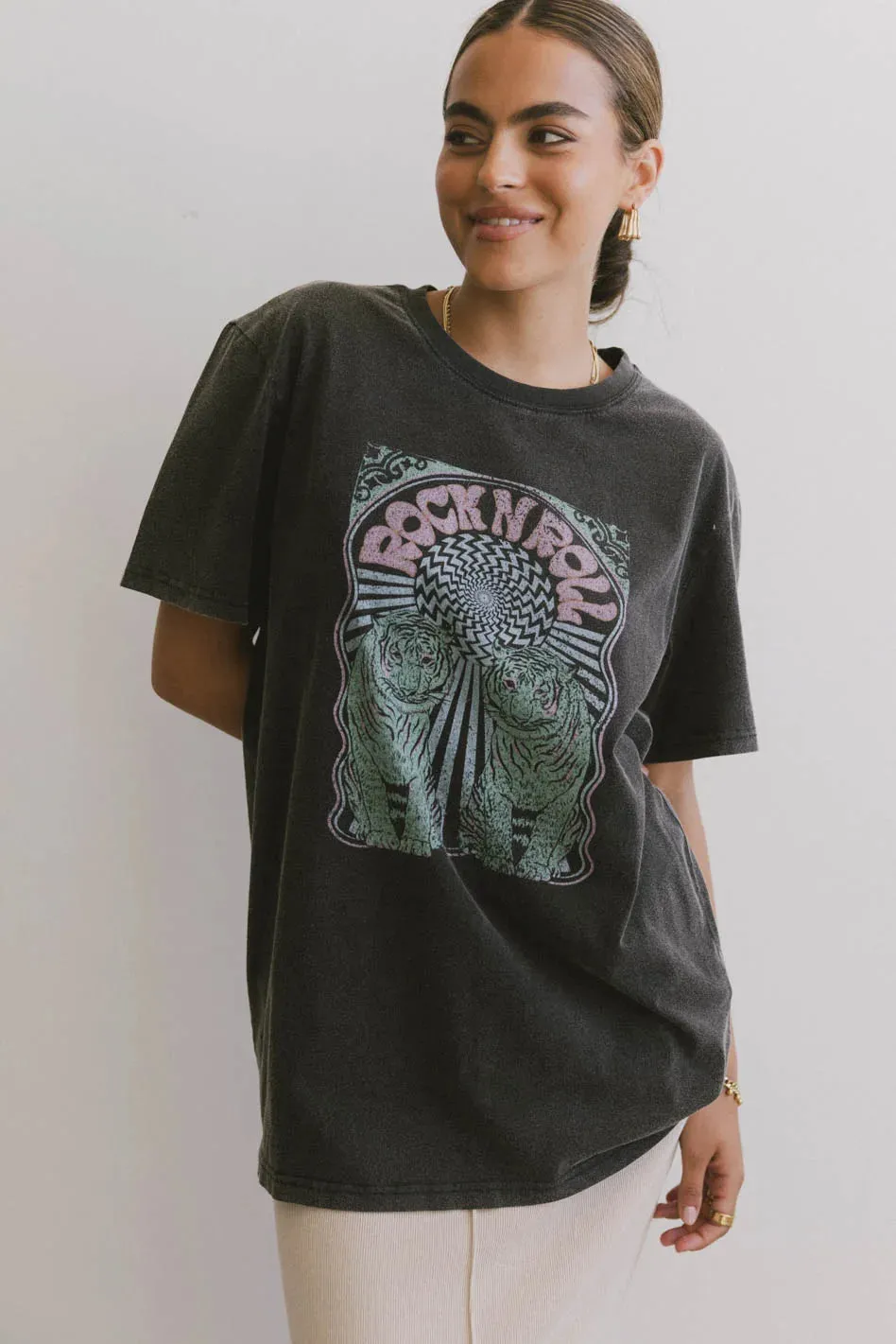 Psychedelic Tiger Graphic Tee - FINAL SALE sold by bohme product image thumbnail 5