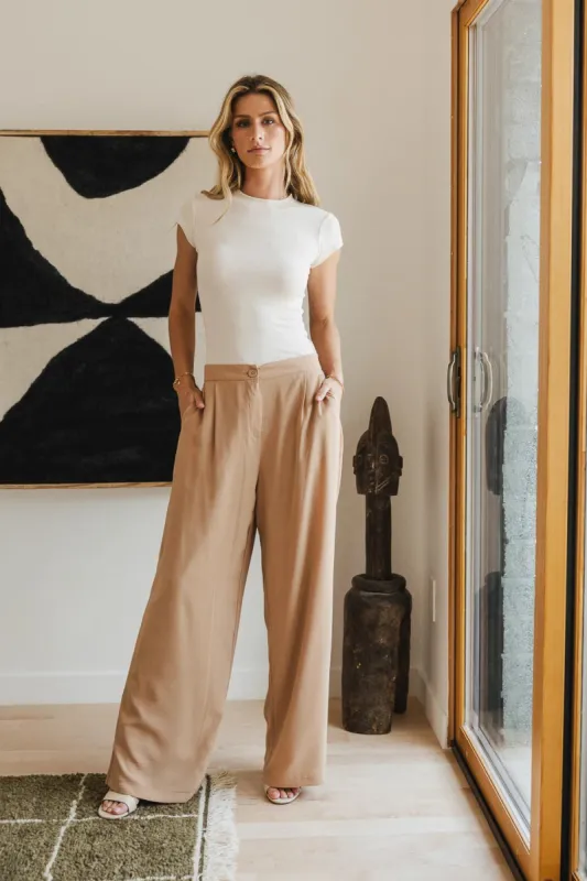 Morgan Wide Leg Pants in Brown - FINAL SALE sold by bohme