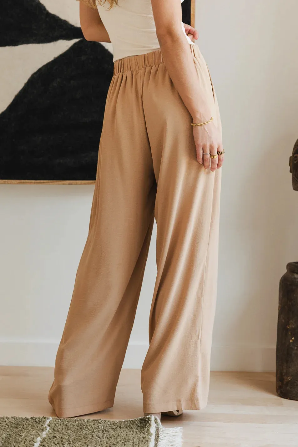 Morgan Wide Leg Pants in Brown - FINAL SALE sold by bohme product image thumbnail 3