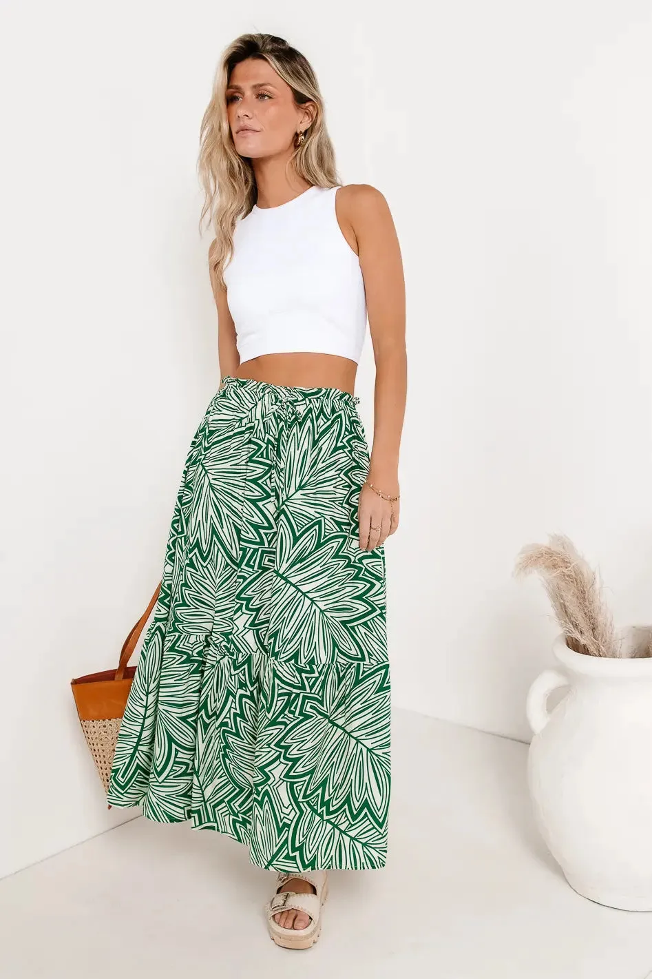 Kai Printed Skirt in Green - FINAL SALE sold by bohme product image thumbnail 5