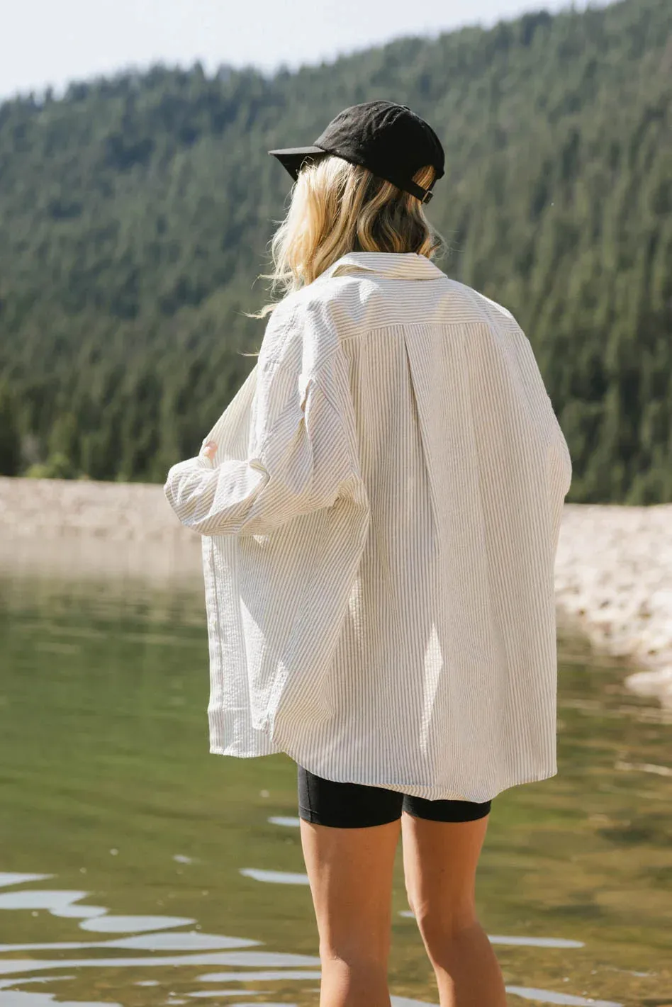 Tabby Striped Button Up - FINAL SALE sold by bohme product image thumbnail 3