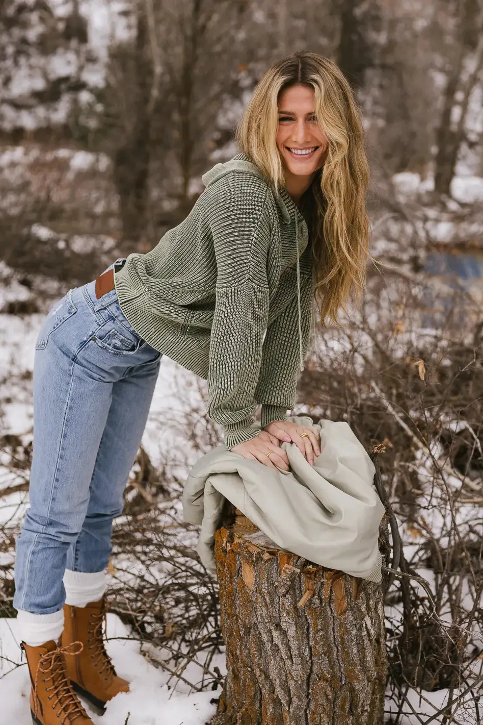 Gia Hooded Henley Sweater - FINAL SALE sold by bohme product image thumbnail 4