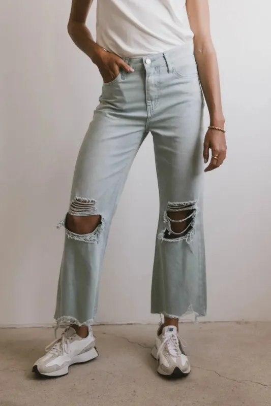 Charlie Distressed Jeans in Seafoam - FINAL SALE sold by bohme