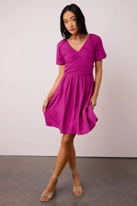 Yani Mini Dress in Magenta - FINAL SALE sold by bohme