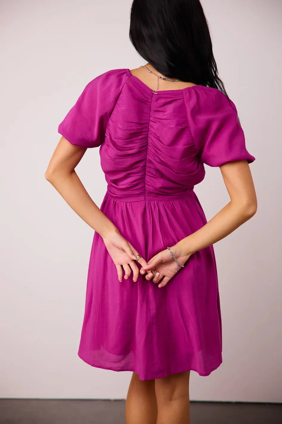 Yani Mini Dress in Magenta - FINAL SALE sold by bohme product image thumbnail 2