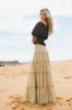 Baylin Tiered Skirt in Tan - FINAL SALE sold by bohme