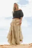 Baylin Tiered Skirt in Tan - FINAL SALE sold by bohme