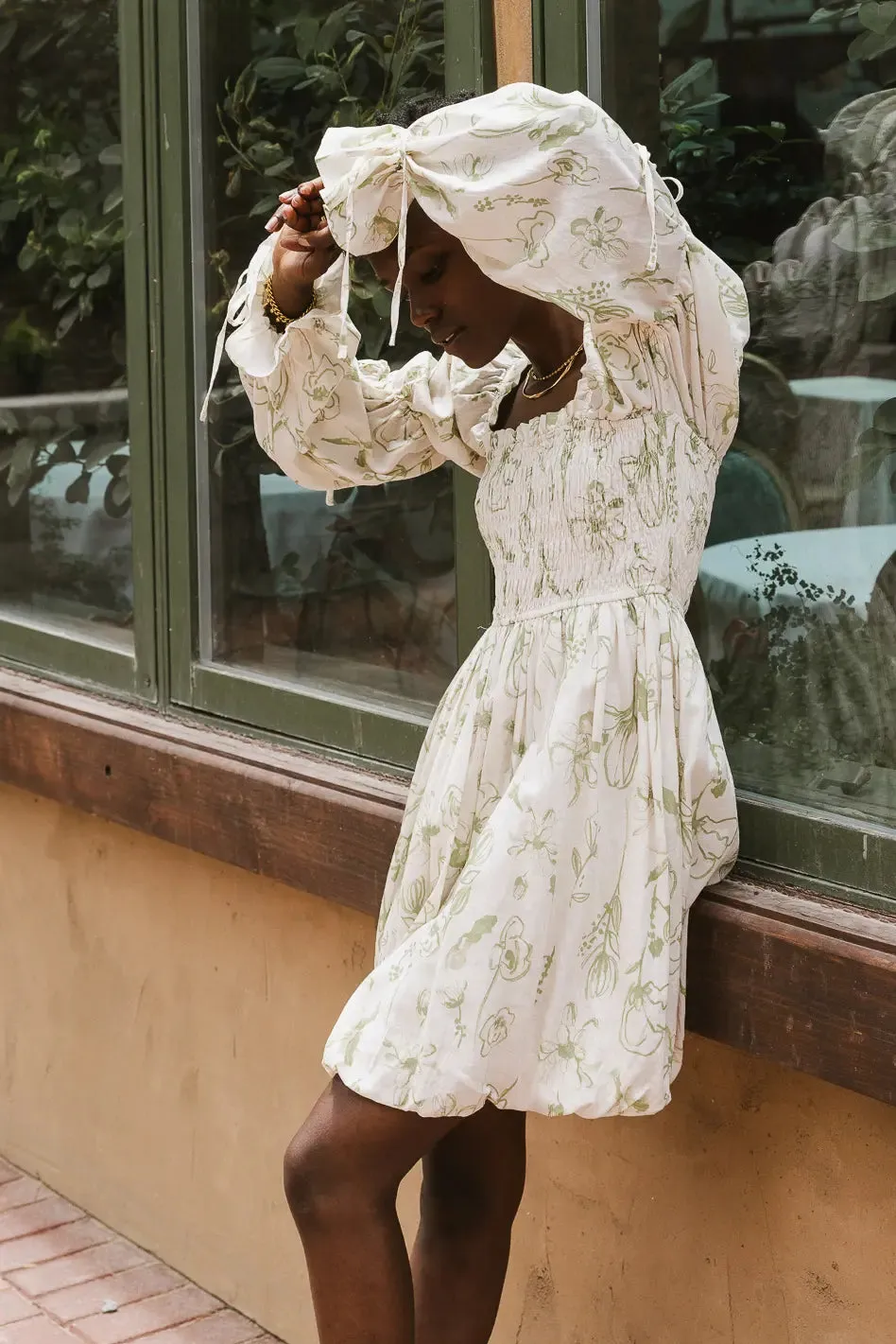 Blakely Floral Smocked Mini Dress - FINAL SALE sold by bohme product image thumbnail 5