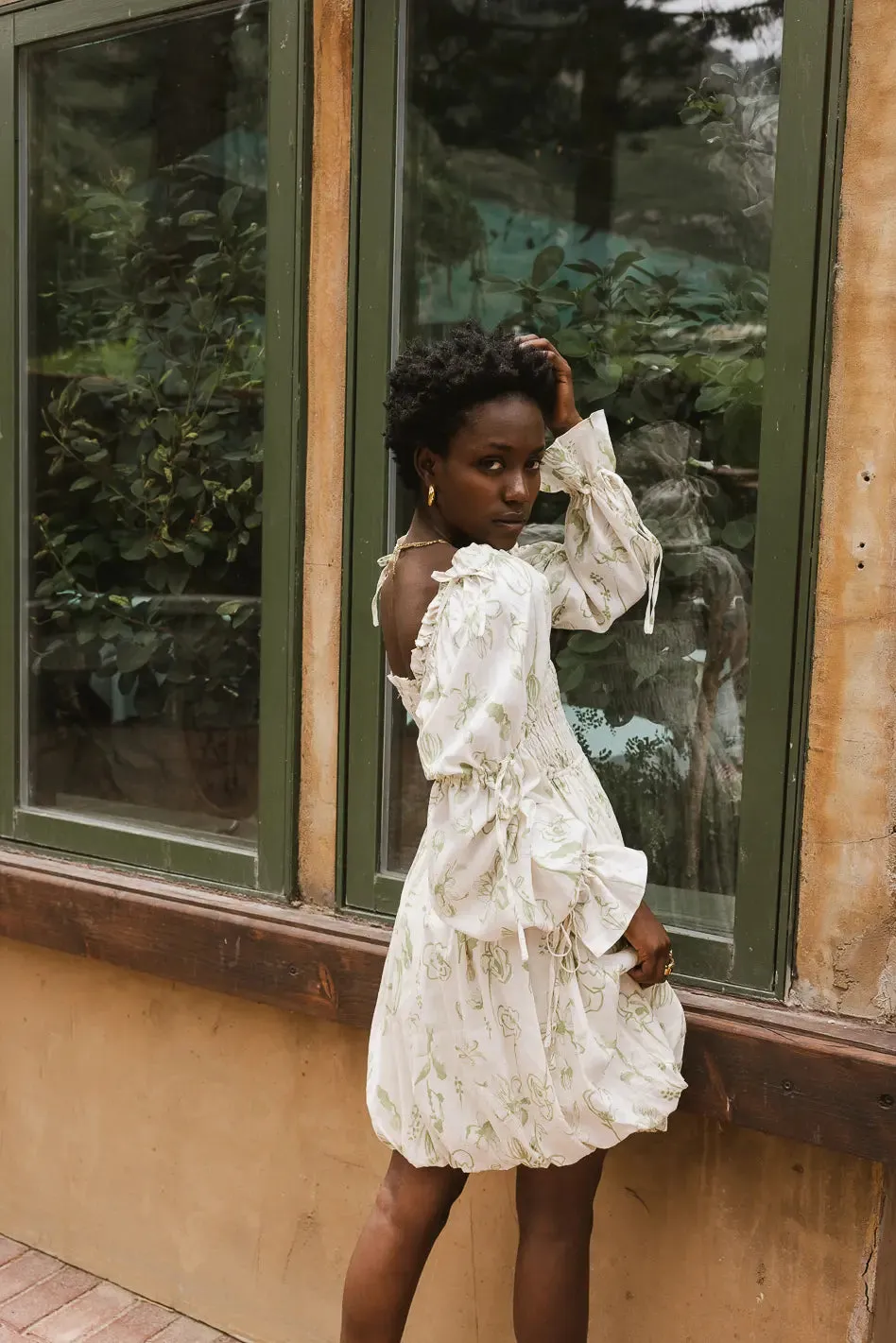 Blakely Floral Smocked Mini Dress - FINAL SALE sold by bohme product image thumbnail 4