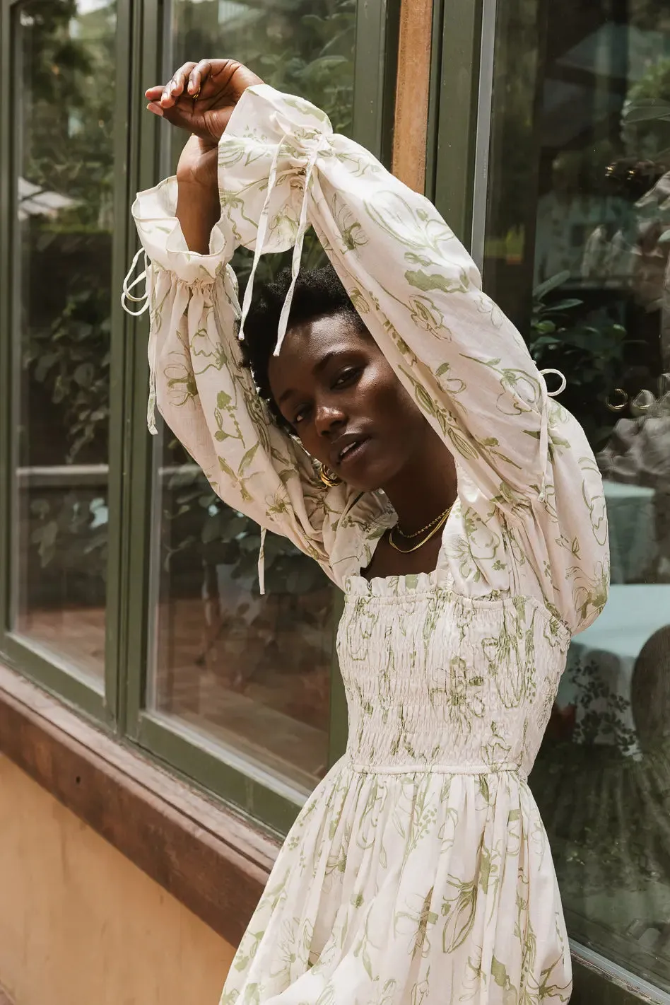 Blakely Floral Smocked Mini Dress - FINAL SALE sold by bohme product image thumbnail 3