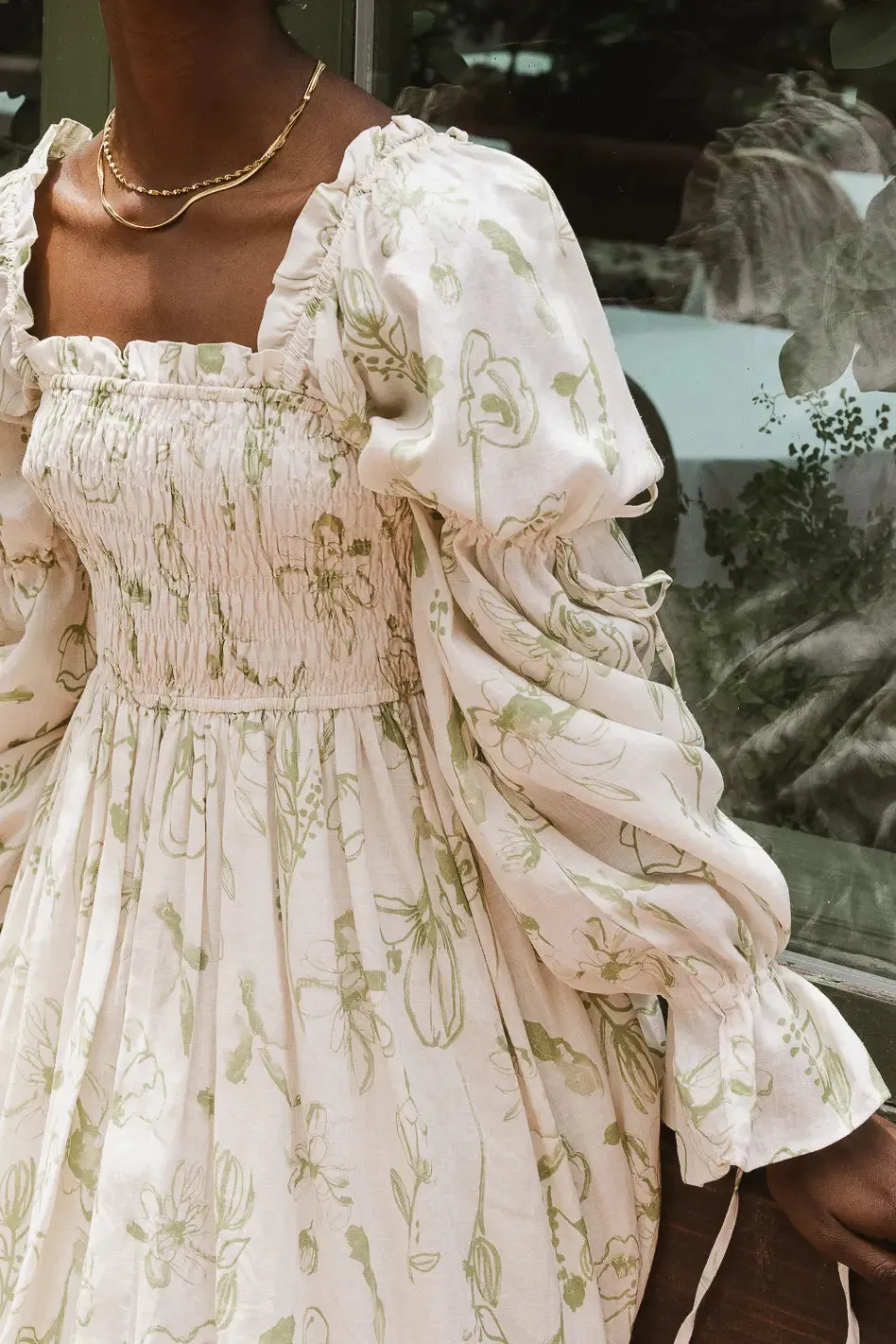 Blakely Floral Smocked Mini Dress - FINAL SALE sold by bohme