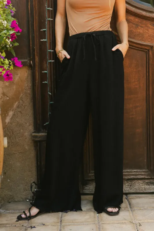 Tatum Woven Pants in Black - FINAL SALE sold by bohme