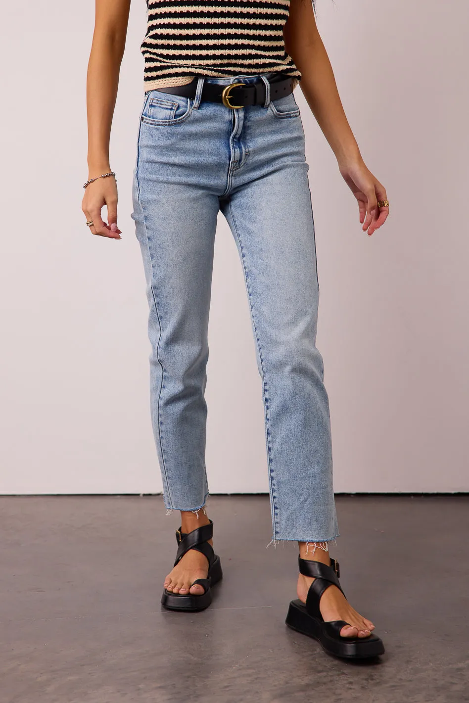Amelia Straight Leg Jeans in Light Wash - FINAL SALE sold by bohme product image thumbnail 3