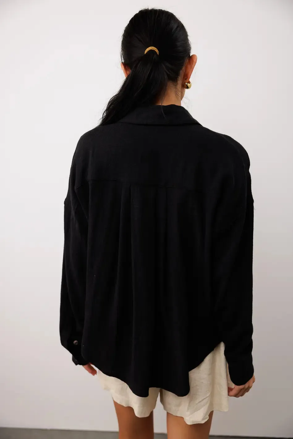Finley Button Up in Black sold by bohme product image thumbnail 3
