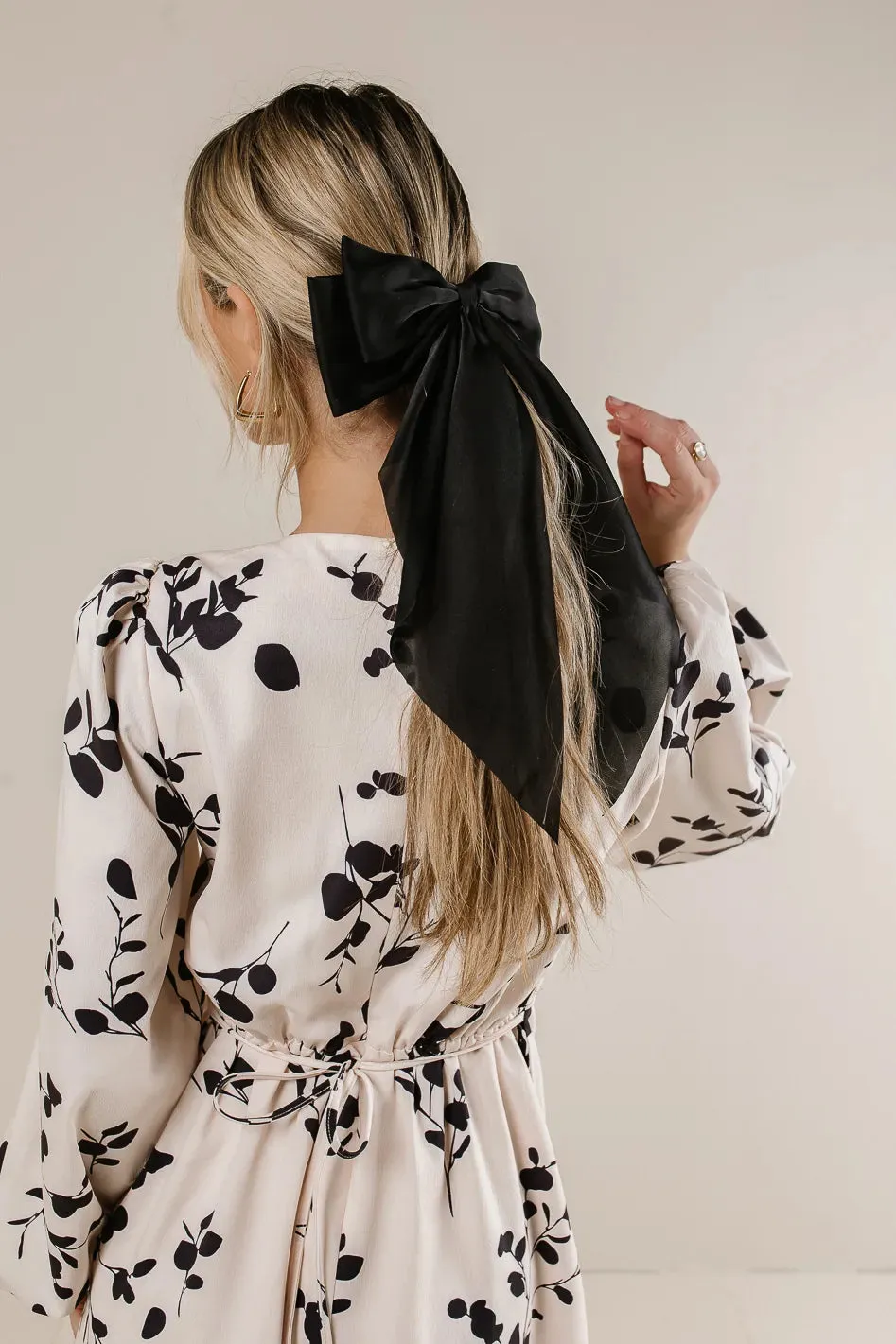 Oversized Bow Hair Clip in Black sold by bohme product image thumbnail 2