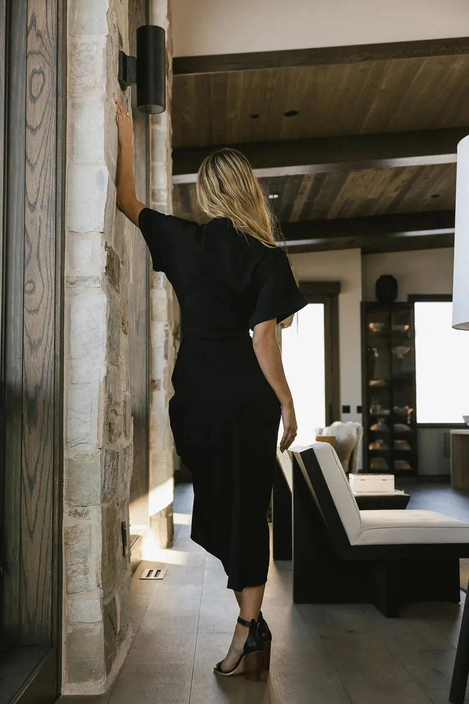 Brynlee Ruched Dress in Black - FINAL SALE sold by bohme product image thumbnail 3