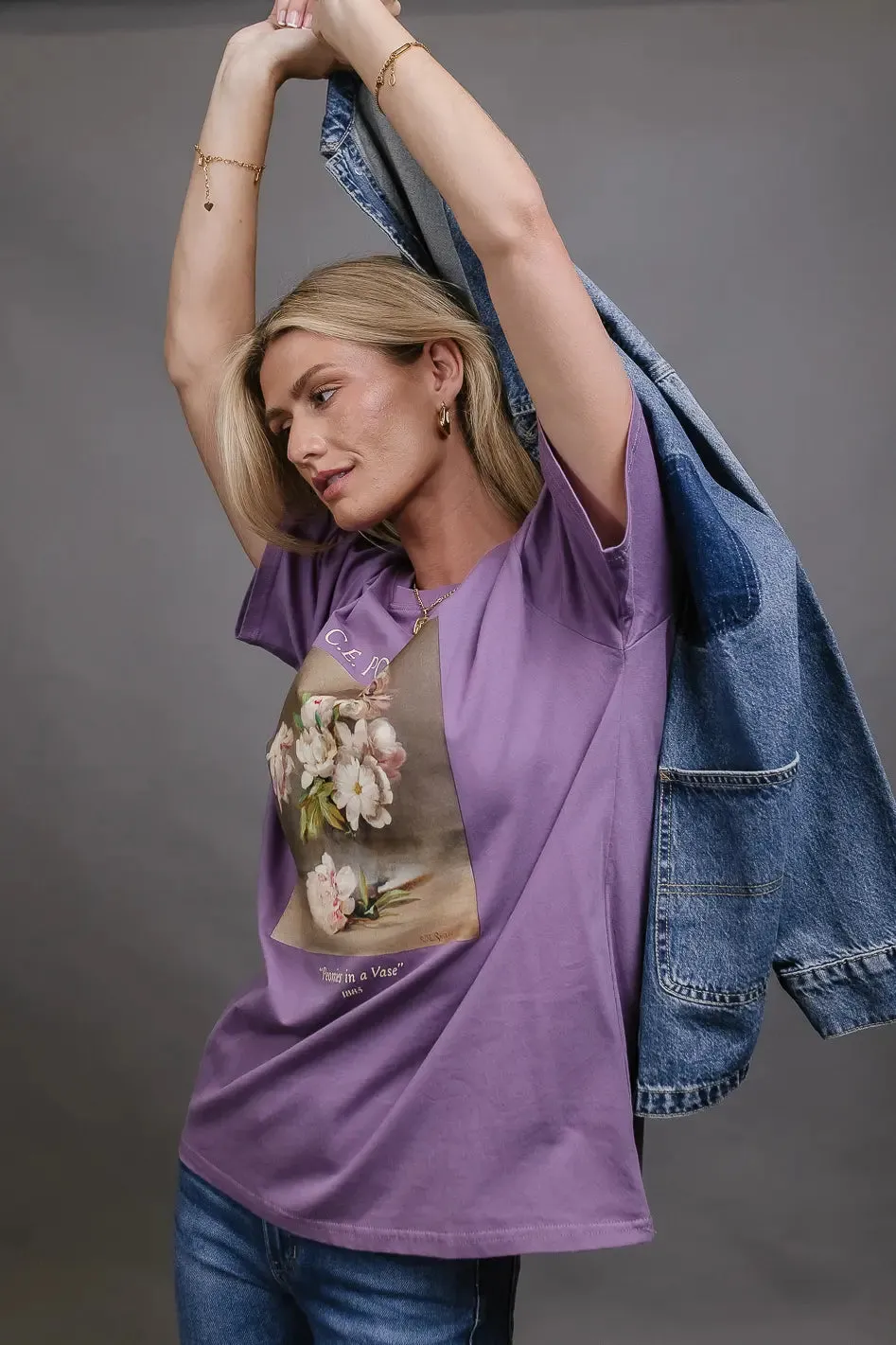 Peonies in a Vase Graphic Tee - FINAL SALE sold by bohme product image thumbnail 5