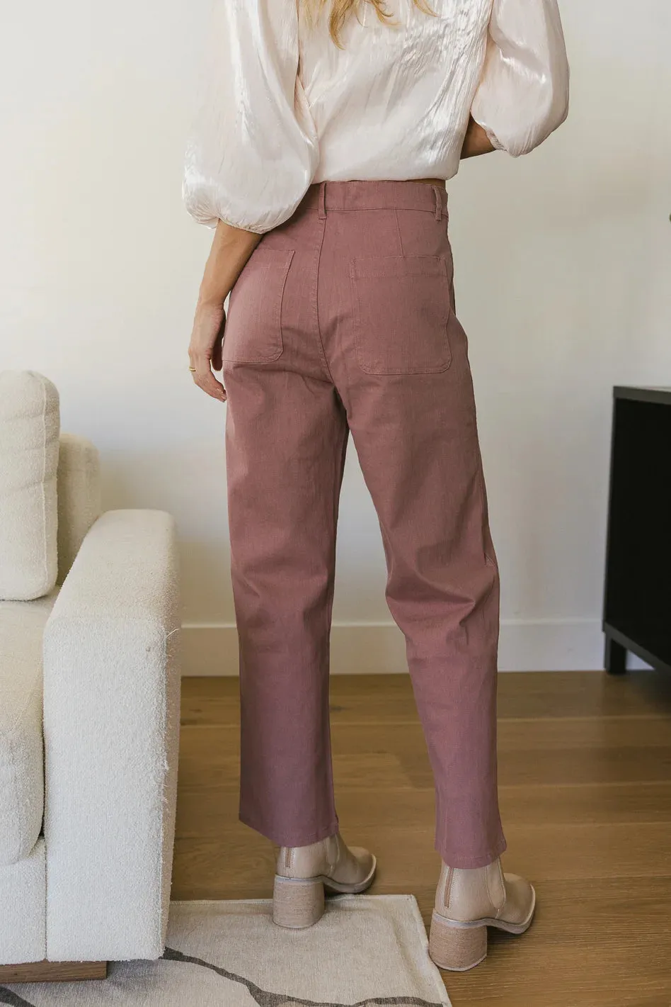 Magnolia Straight Leg Pants in Mauve - FINAL SALE sold by bohme product image thumbnail 3