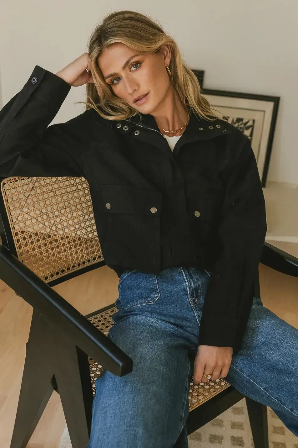 Esme Lightweight Jacket in Black - FINAL SALE sold by bohme