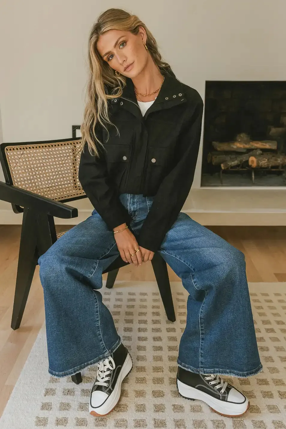 Esme Lightweight Jacket in Black - FINAL SALE sold by bohme product image thumbnail 2