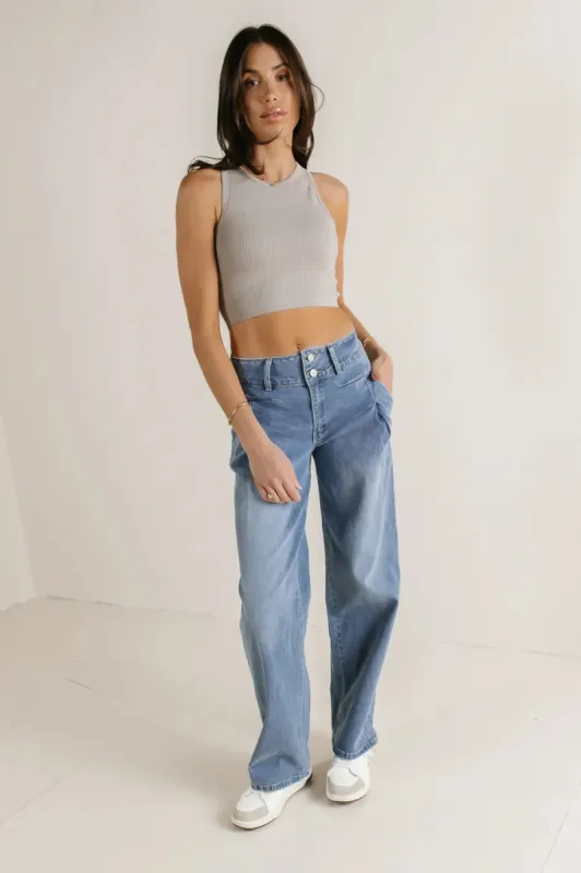 Ines Waffle Knit Tank in Grey - FINAL SALE sold by bohme