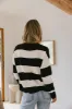 Micah Striped Sweater in Black - FINAL SALE sold by bohme